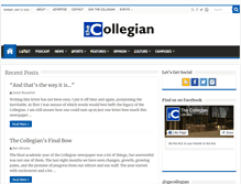 Tablet Screenshot of collegiannews.com